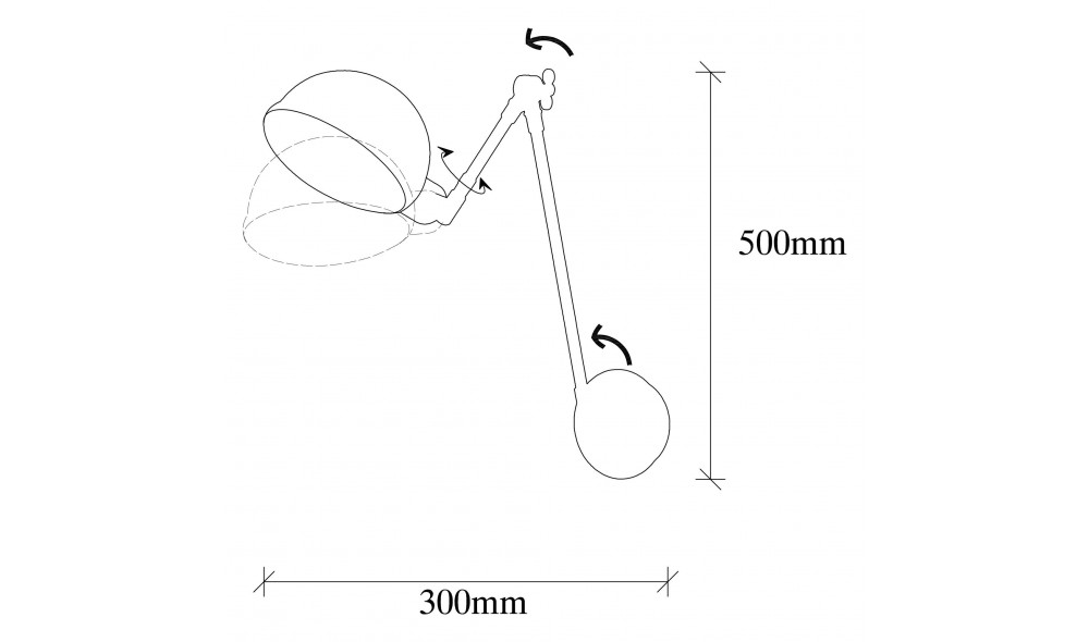 Lampa de perete Sivani - MR-657 50 x 15 x 30 cm