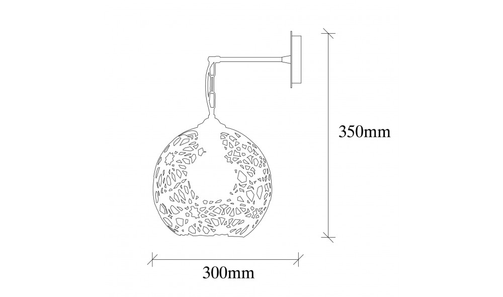 Lampa de perete Fellini - MR - 710 30 x 35 x 25 cm