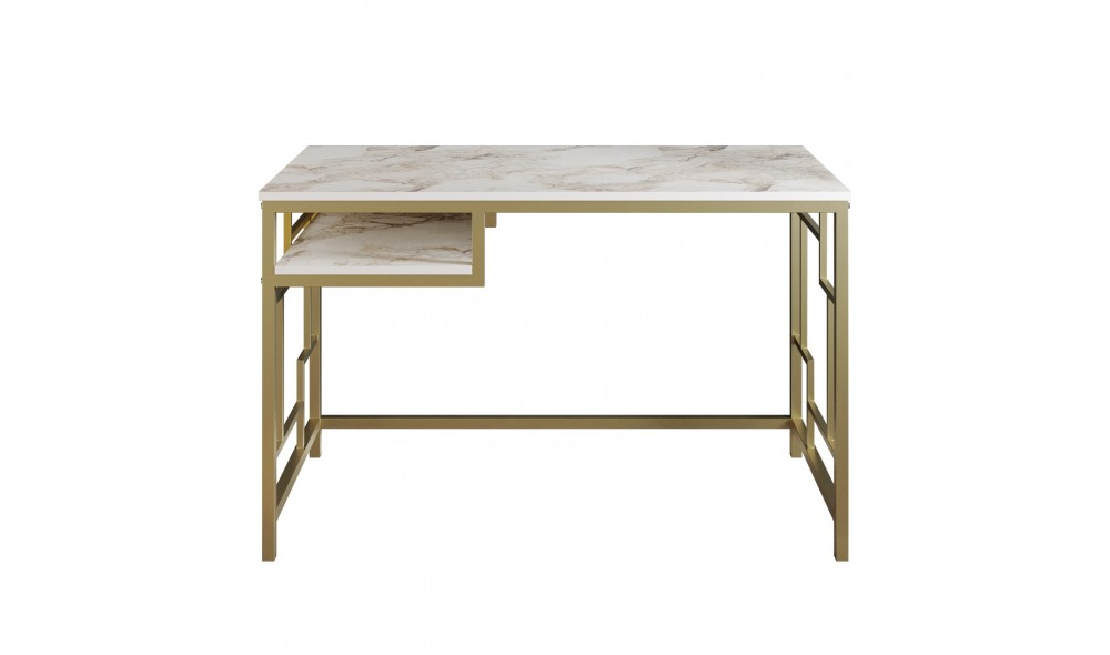 Birou de studiu, Victory, AurAlb, 120 x 75 x 60 cm