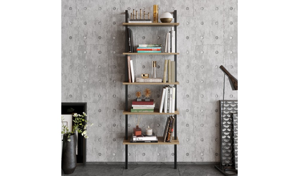 Raft pentru carti, Piante, NucNegru, 60 x 174 x 22 cm