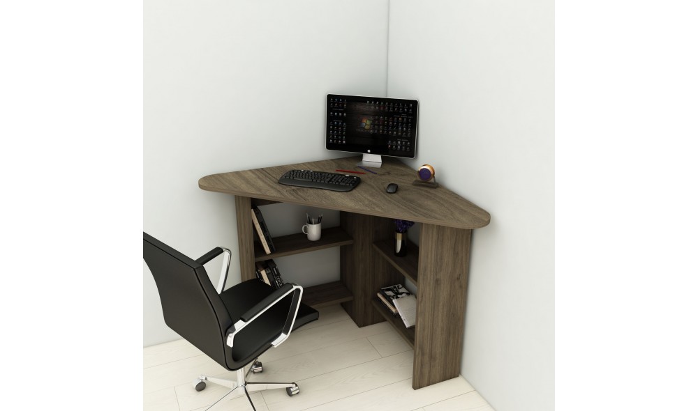 Birou de studiu, Corner, Nuc, 80 x 74 x 80 cm