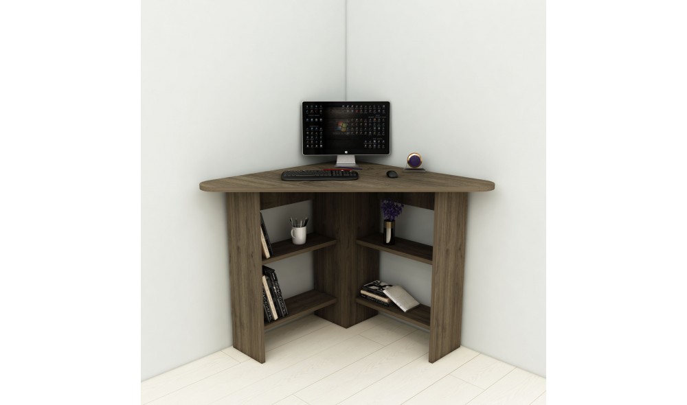 Birou de studiu, Corner, Nuc, 80 x 74 x 80 cm