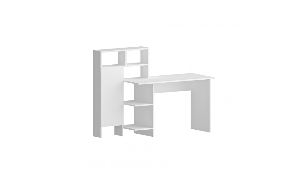 Birou de studiu, Bugra, Alb, 136 x 112 x 60 cm