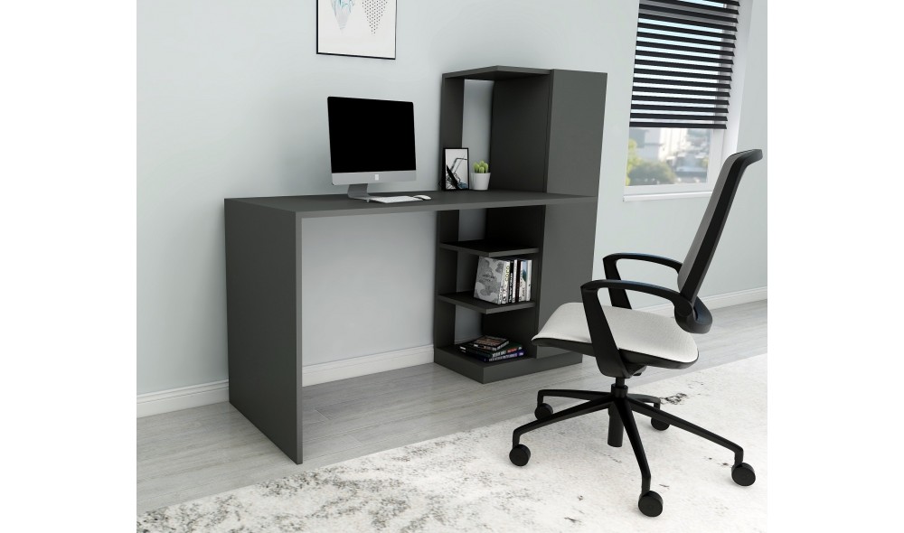 Birou de studiu, Yagiz, Antracit, 120 x 74 x 55 cm