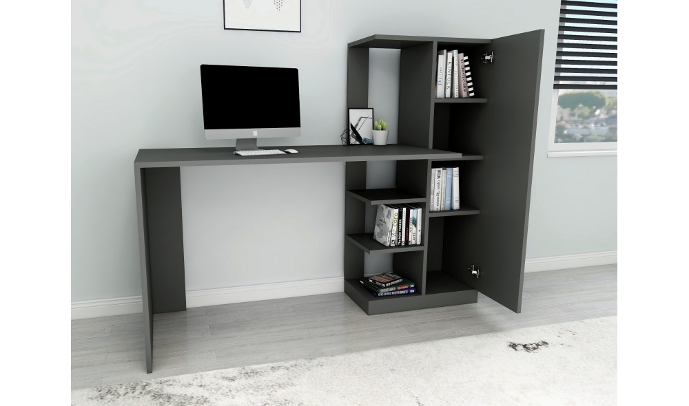 Birou de studiu, Yagiz, Antracit, 120 x 74 x 55 cm