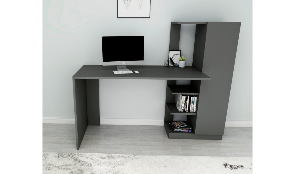 Birou de studiu, Yagiz, Antracit, 120 x 74 x 55 cm