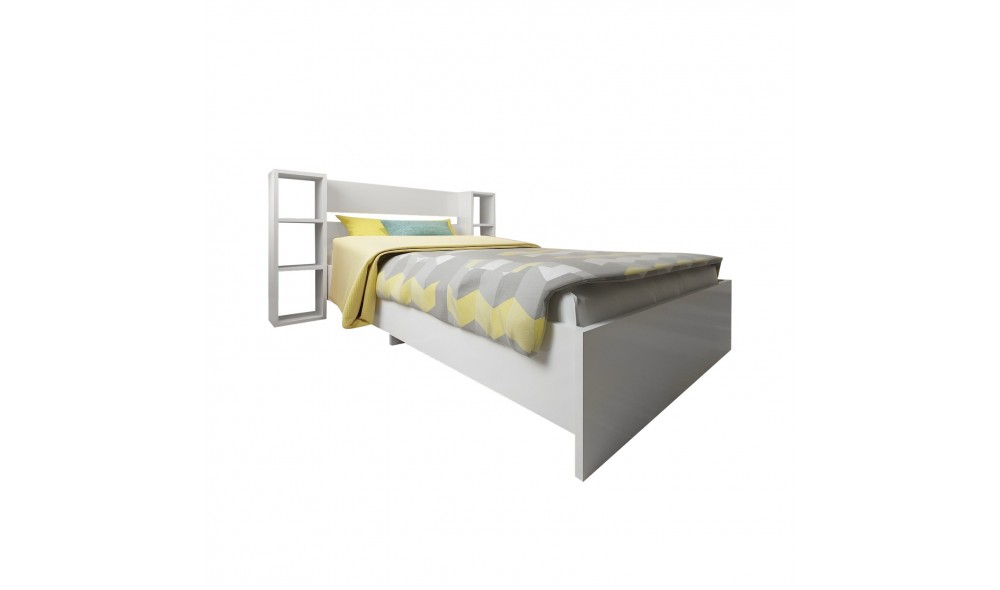 Pat de o persoana, Smart v2 - 90x190 cm, Alb