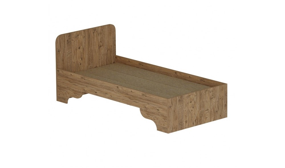 Pat de o persoana, Luses - 90x190 cm, Pinul AtlanticBej