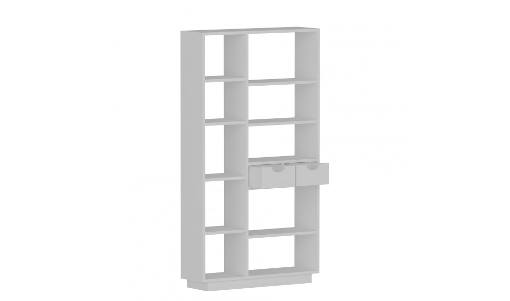 Raft pentru carti, Luma, Alb, 80 x 189 x 25 cm