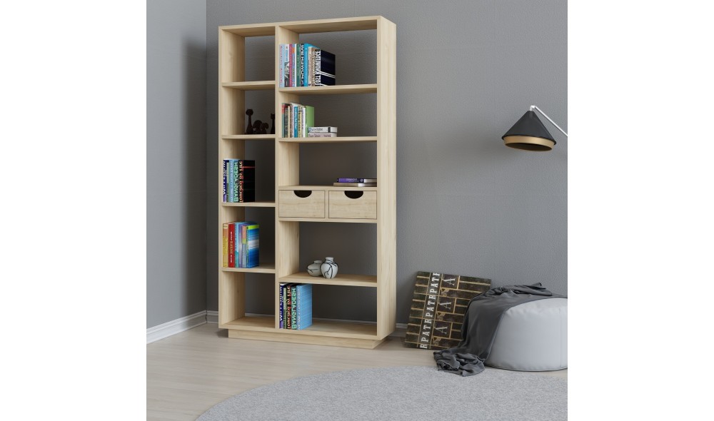 Raft pentru carti, Luma, Stejar, 80 x 189 x 25 cm