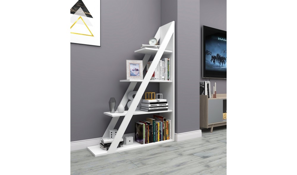 Raft pentru carti, Arven, Alb, 100 x 150 x 30 cm