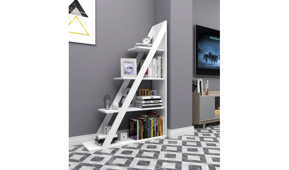 Raft pentru carti, Arven, Alb, 100 x 150 x 30 cm