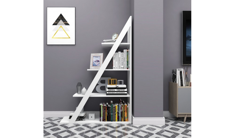 Raft pentru carti, Arven, Alb, 100 x 150 x 30 cm