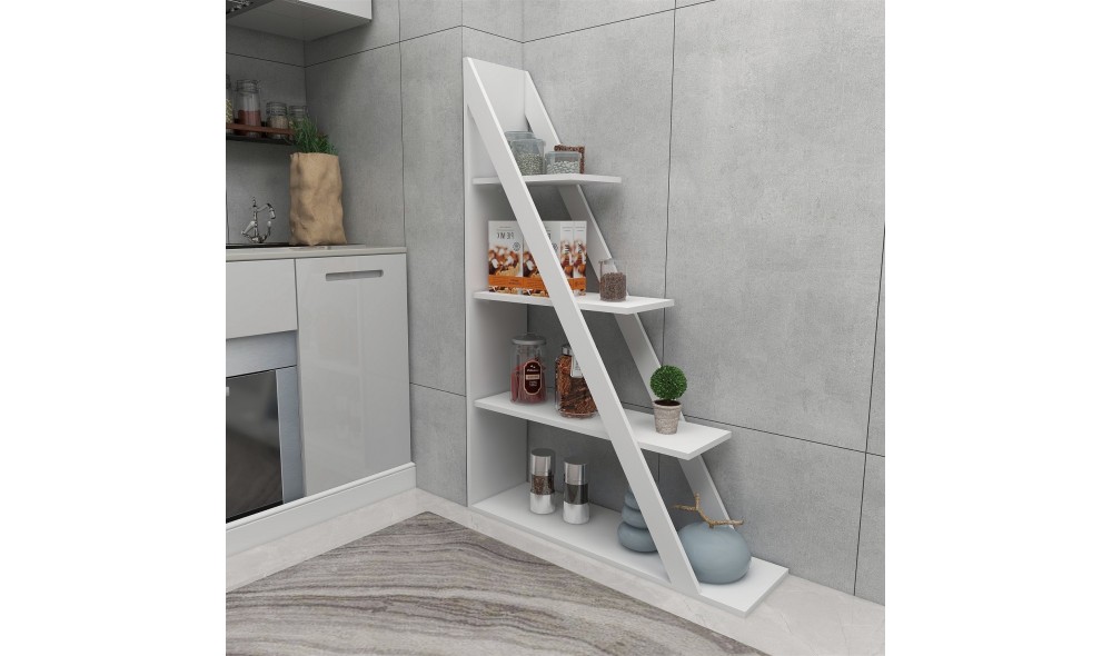 Raft pentru carti, Arven, Alb, 100 x 150 x 30 cm