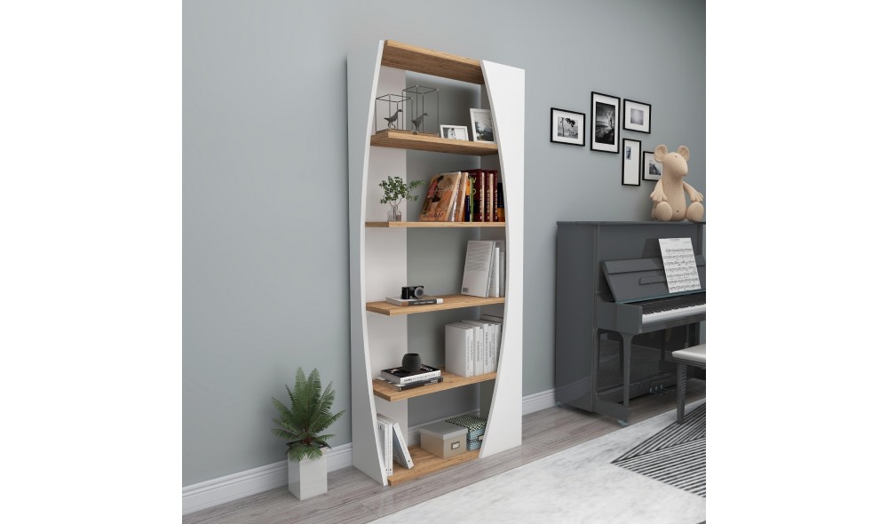 Raft pentru carti, Selge, Pinul AtlanticAlb, 64 x 150 x 24 cm