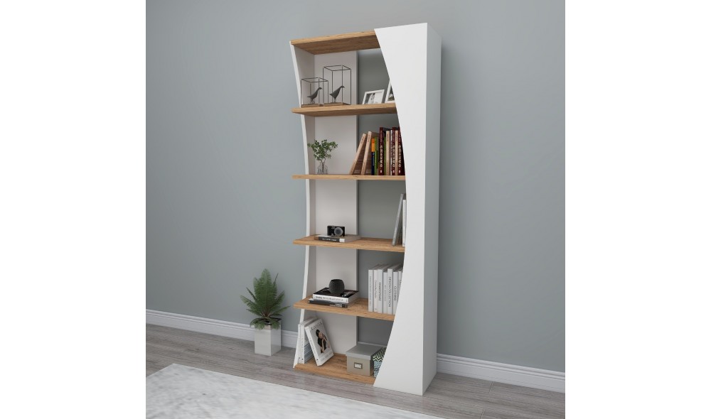 Raft pentru carti, Selge, Pinul AtlanticAlb, 64 x 150 x 24 cm