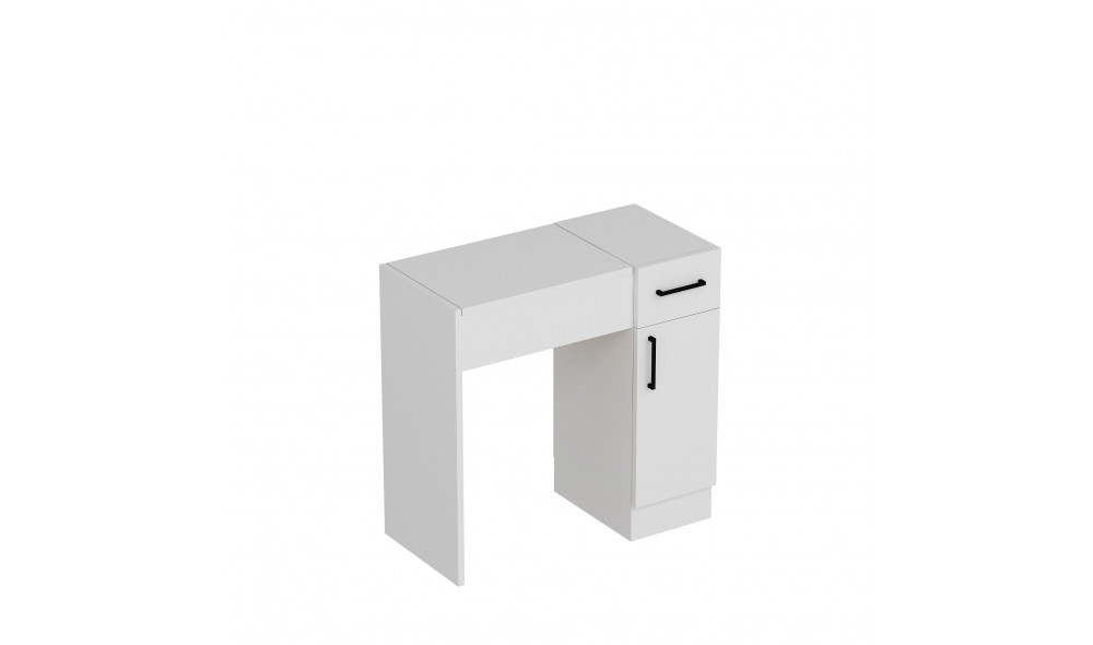 Masa de machiaj, Inci, Alb, 74 x 108 x 38 cm