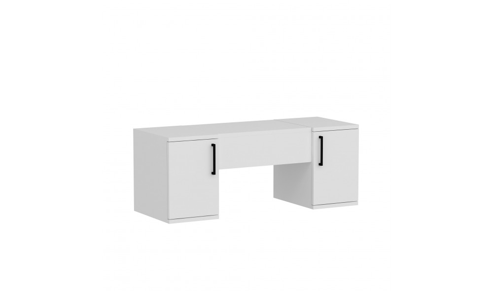 Masa de machiaj, Mercan, Alb, 100 x 74 x 35 cm