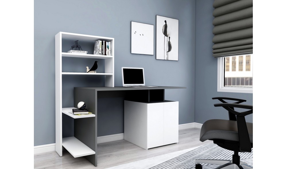 Birou de studiu, Melis, AlbAntracit, 146 x 74 x 60 cm