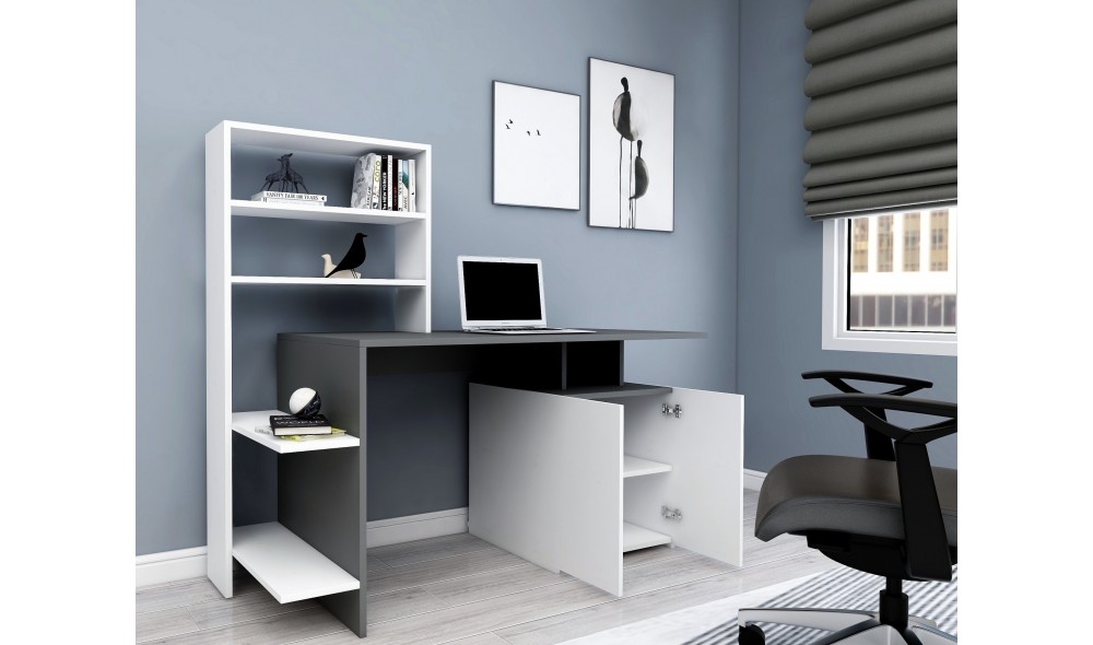 Birou de studiu, Melis, AlbAntracit, 146 x 74 x 60 cm