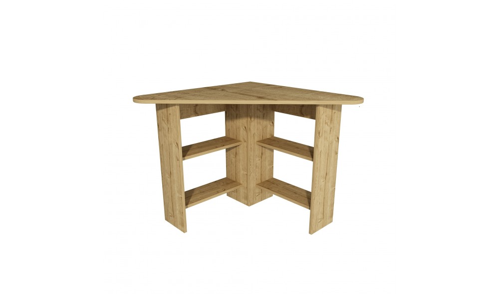 Birou de studiu, Corner, Stejar safir, 80 x 74 x 80 cm