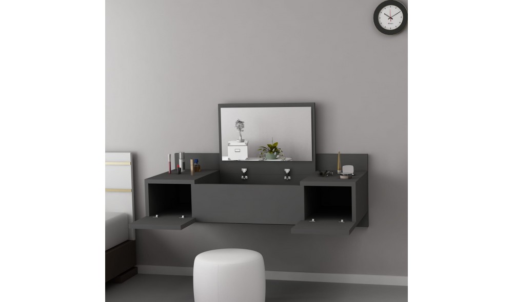 Masa de machiaj, Zakkum, Antracit, 100 x 33 x 39 cm