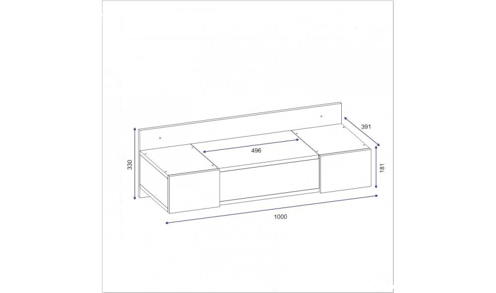 Masa de machiaj, Zakkum, Antracit, 100 x 33 x 39 cm