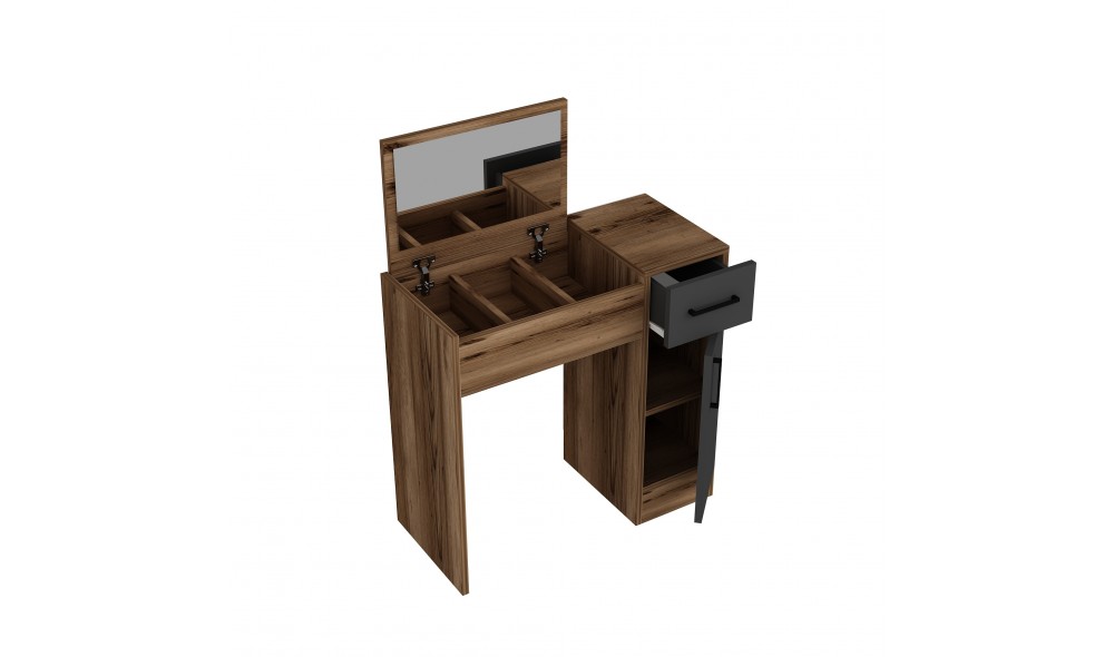 Masa de machiaj, Inci, Nuc deschisAntracit, 77 x 109 x 37 cm