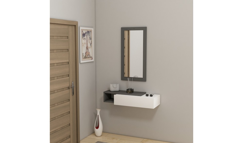 Antreu, Vien, AntracitAlb, 82 x 16 x 30 cm