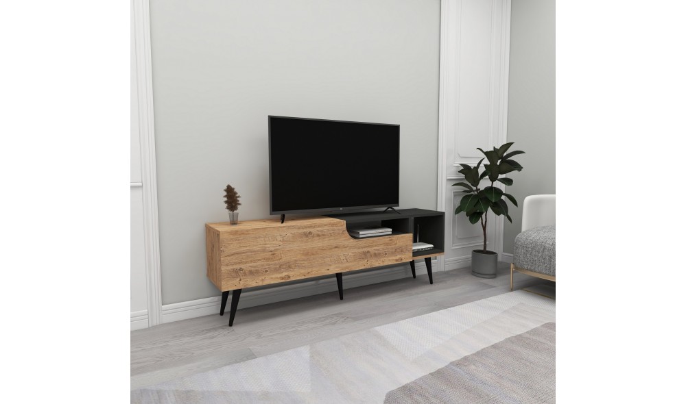 Suport TV, Alba, Pinul AtlanticAntracit, 150 x 50 x 30 cm