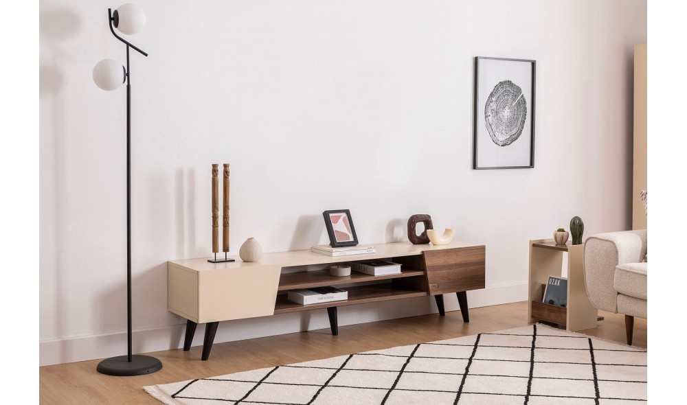 Suport TV, Clark, NucBej, 180 x 45 x 37 cm