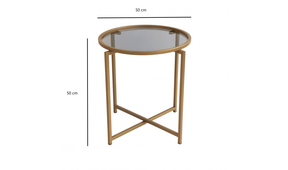 Masuta de cafea S407K - Aur 50 x 50 x 50 cm