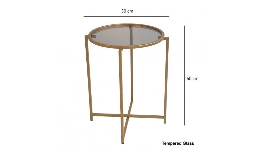 Masuta de cafea S407U - Aur 50 x 60 x 50 cm