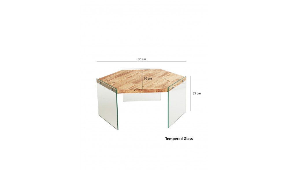 Masuta de cafea Hexagon S304 80 x 35 x 70 cm