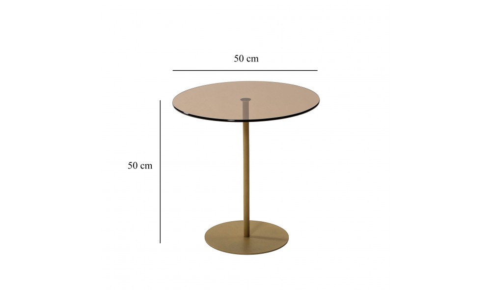 Tabel lateral Chill-Out - Aur, Bronz 50 x 50 x 50 cm