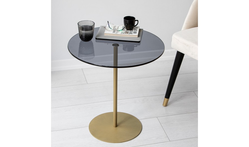 Tabel lateral Chill-Out - auriu, gri inchis 50 x 50 x 50 cm