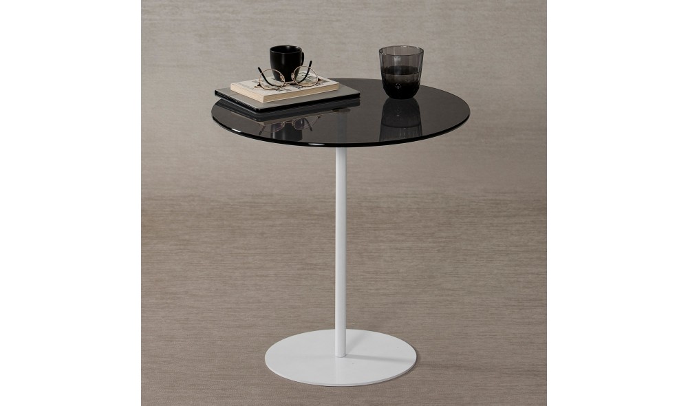 Tabel lateral Chill-Out - alb, gri inchis 50 x 50 x 50 cm