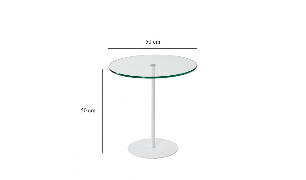 Tabel lateral Chill-Out - Alb 50 x 50 x 50 cm