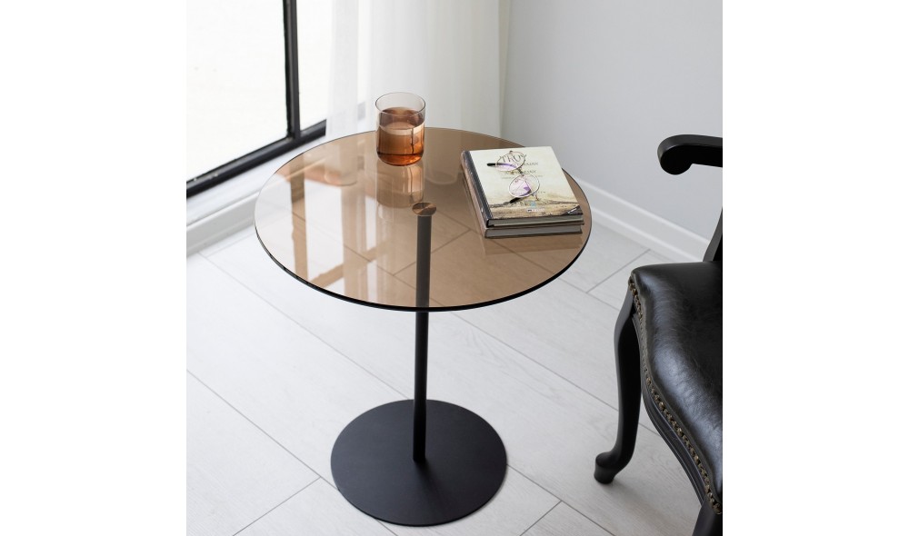 Tabel lateral Chill-Out - Negru, Bronz 50 x 50 x 50 cm