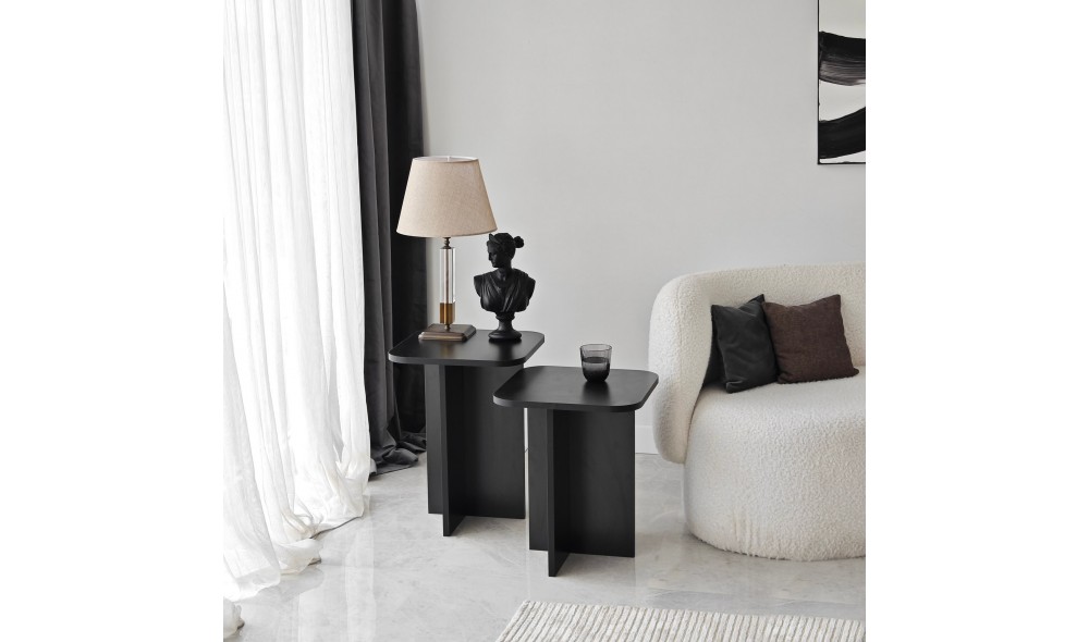 Set de masa laterala Blues - Negru