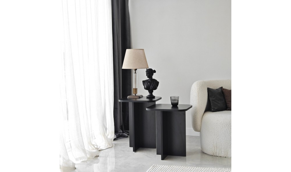 Set de masa laterala Blues - Negru