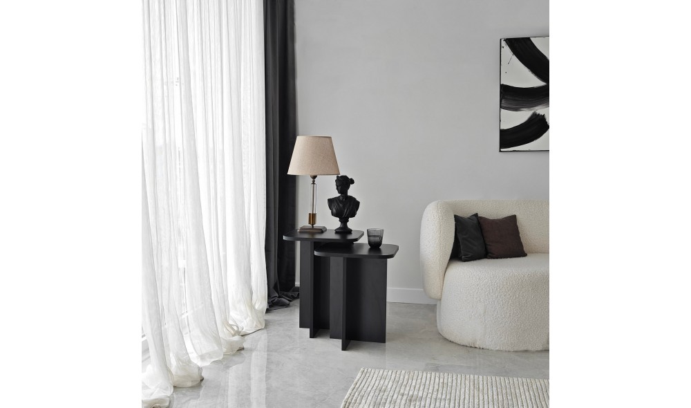 Set de masa laterala Blues - Negru