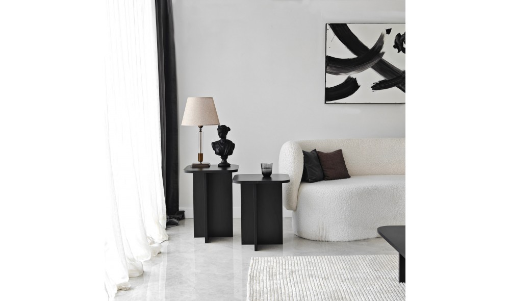 Set de masa laterala Blues - Negru