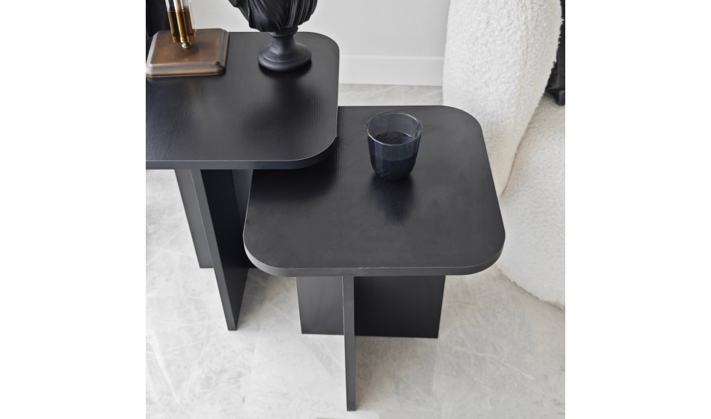 Set de masa laterala Blues - Negru