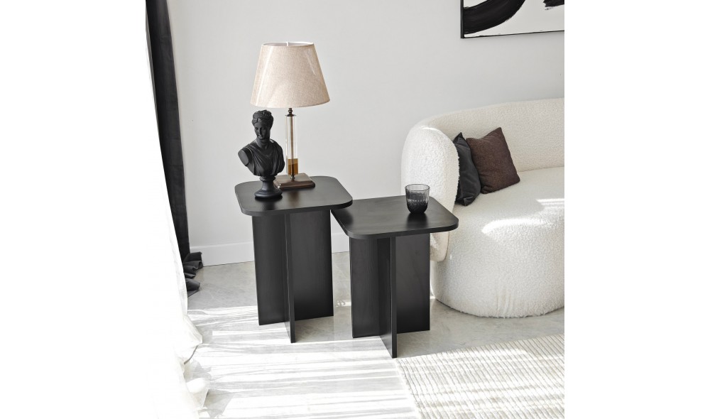 Set de masa laterala Blues - Negru