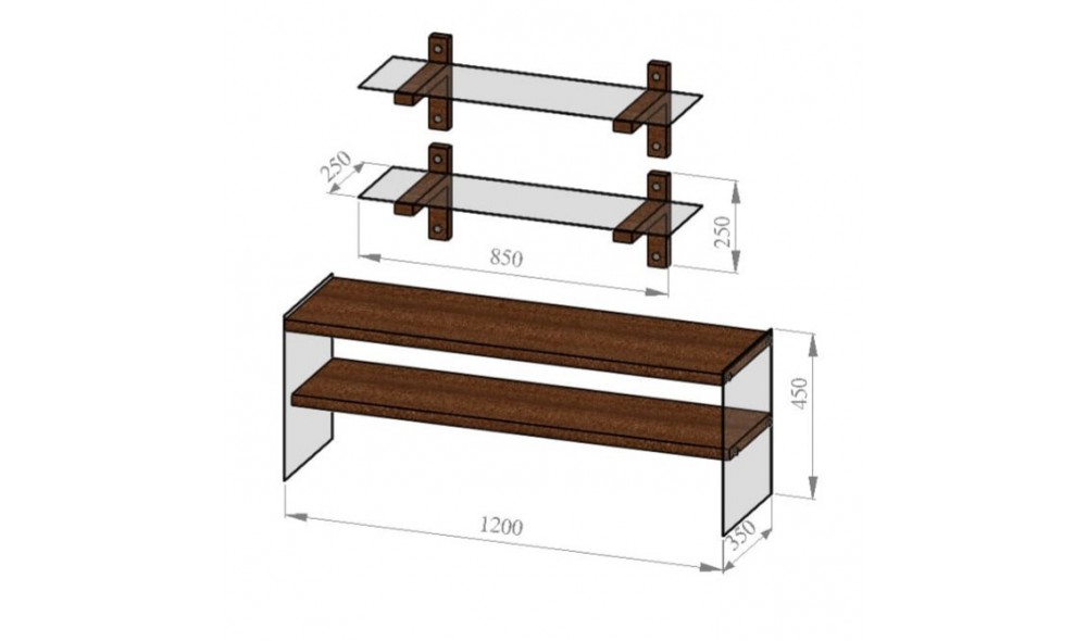 Unitate TV TV102 120 x 45 x 35 cm