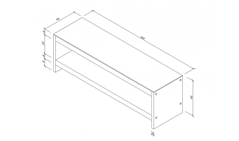 Suport TV TV300 140 x 45 x 40 cm