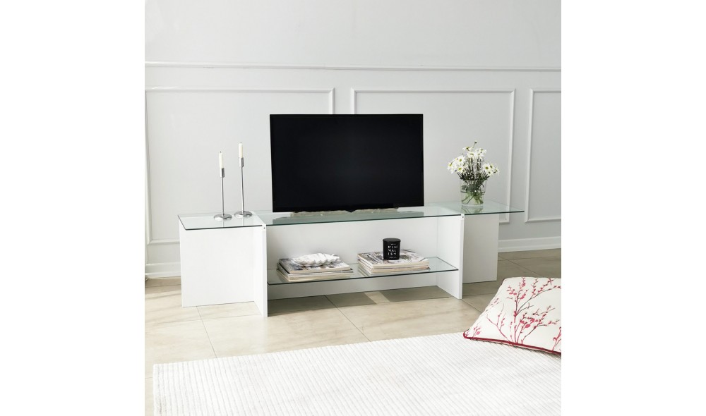 Suport TV Evadare - Alb 158 x 40 x 35 cm