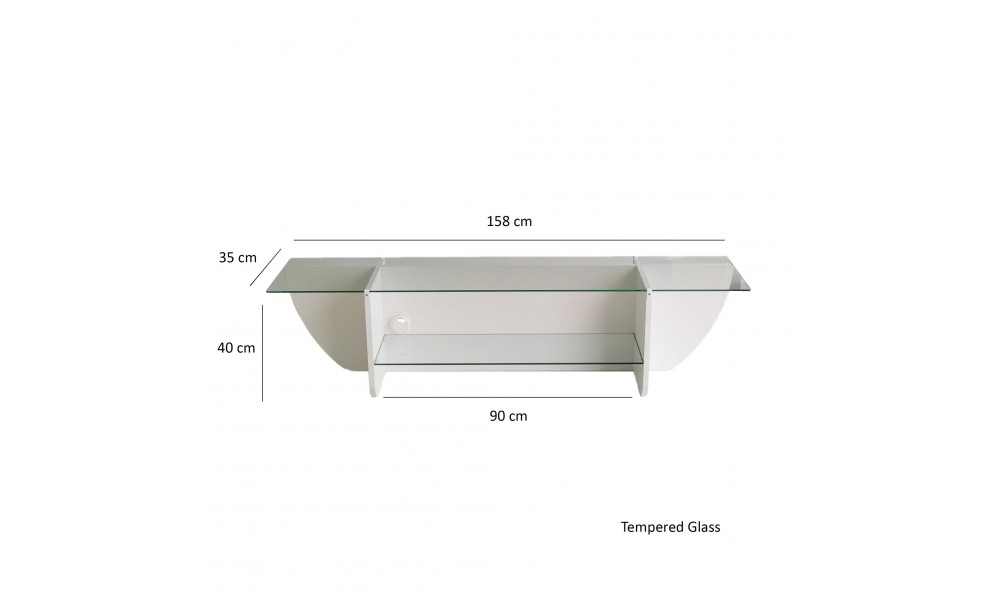 Suport TV Crin - Alb 158 x 40 x 35 cm