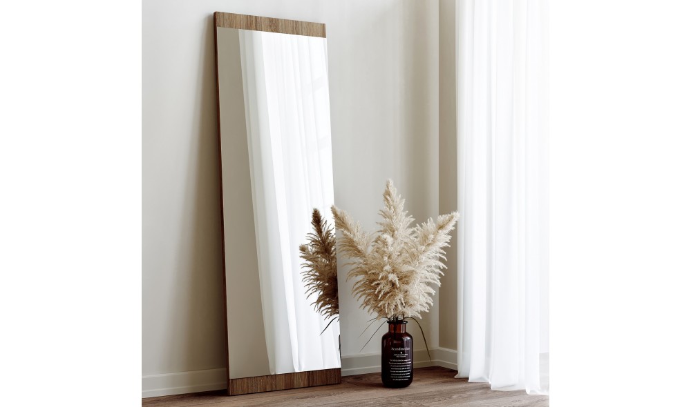 Oglinda Boy Aynasi Dekoratif Basic Ceviz 40x120 120 x 40 x 2 cm